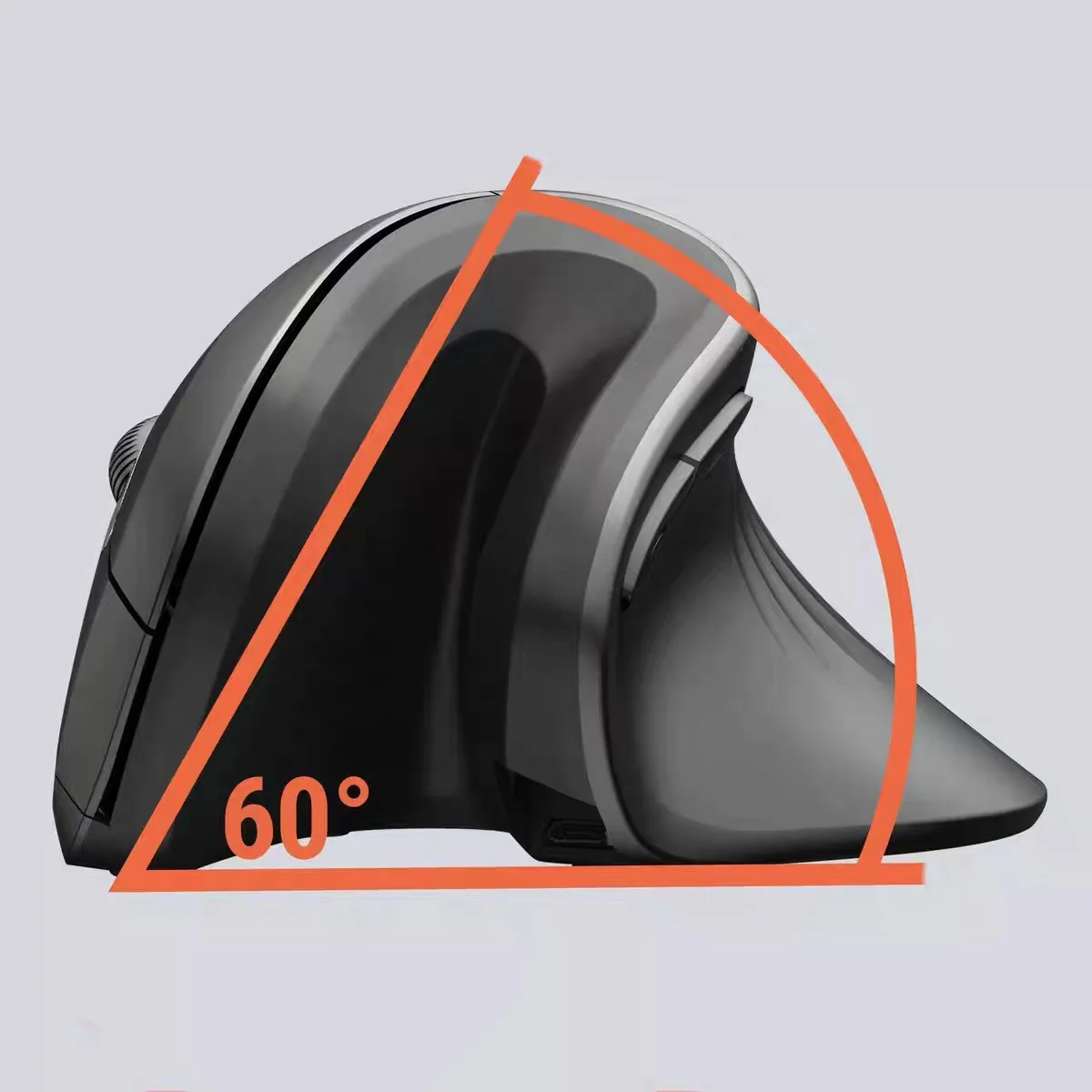 Warvank U2 ماوس لاسلكي عمودي مريح بصري مريح ماوس مكتب صامت DPI قابل للتعديل 800/1200/1600 للكمبيوتر المحمول #4