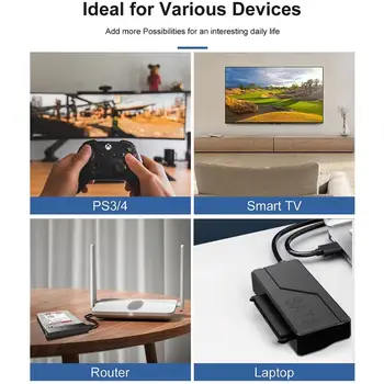 Adaptérový kabel SATA na USB 3.0 s napájecím adaptérem Kabel USB 3.0 na SATA pro externí pevný disk 3,5 10 nejlepší prodej adaptér SATA USB s napájecím zdrojem - №10
