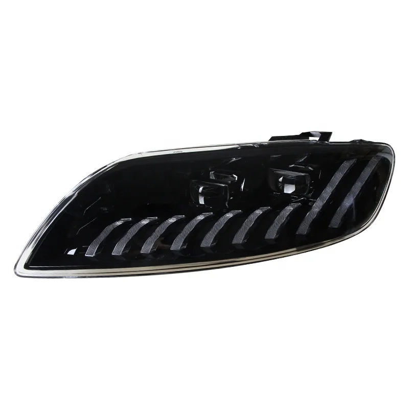 Suitable for the 06-15 Audi Q7 headlight assembly modification with LED daytime running lights, flowing turn signals, lens