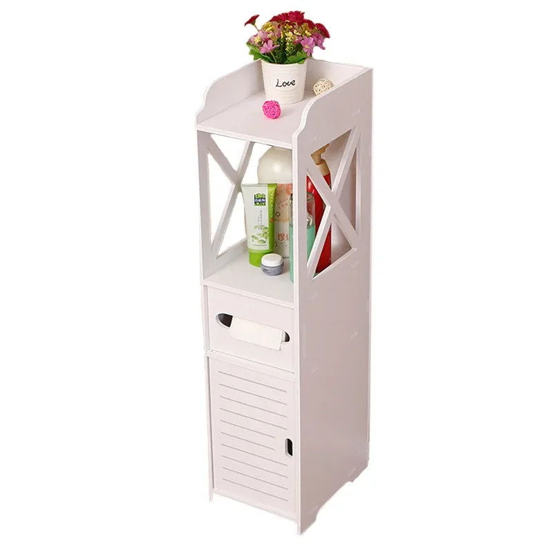 

Bathroom Multi-Layer Storage Shelf for Skin Care Products, Paper Rolls, Toiletries and Sundries Sewing Cabinet