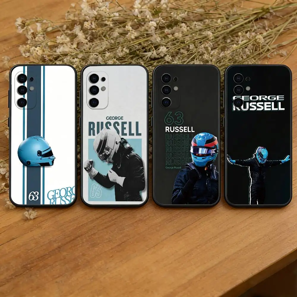 Driver G-George R-Russell Phone Case Black Silicone Soft For Samsung S25,S24,S21,S22,S23,S30,Ultra,S20,Plus,Fe,Lite