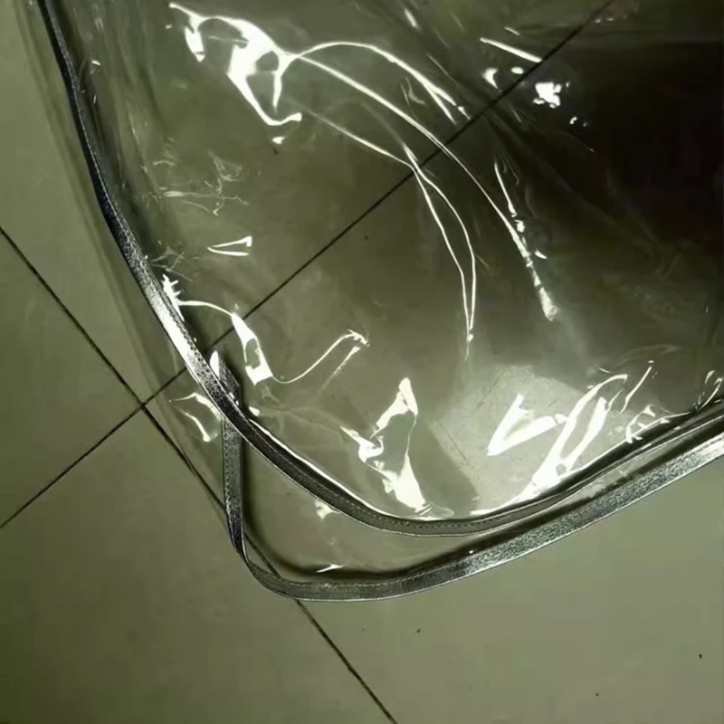 Sexy Paar transparente PVC-Boxershorts mit umwickelten Kanten, abgerundet, weich, glatt, geräuschlos, ABDL-Kunststoffhose, auslaufsichere Windelhöschen