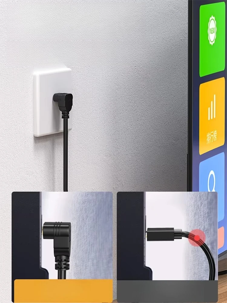 1PCS 4K High-Definition Cable, HDMI Cable, 90 Degree Bend HDMI 2.0 Data Cable, Computer TV Set-Top Box Video Cable