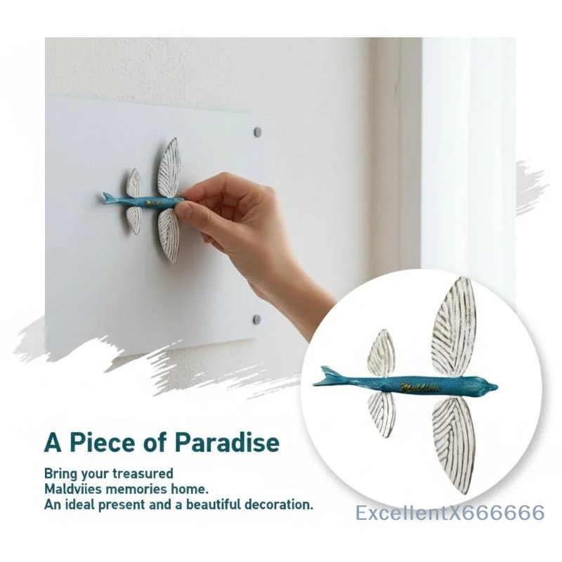 Maldives Themed 3D Resin Fridge Magnets Vivid Tropical Sea Fish Pattern Travel Souvenir Perfect Gift for Travel Lovers