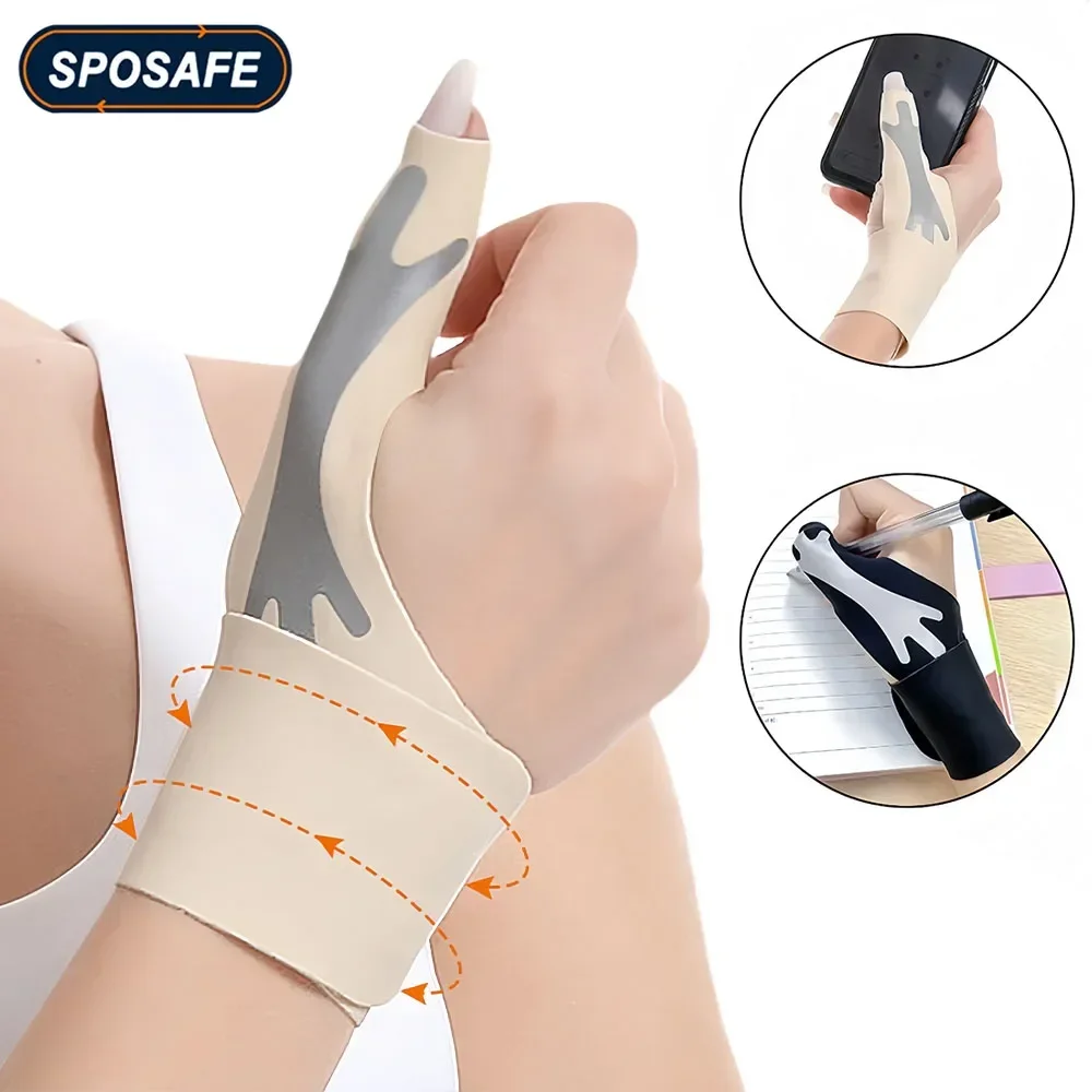 

1PCS Thumb Splint Right Hand, Soft Adjustable Wrist Thumb Support Brace,Trigger Finger Splint for Men Women Tendonitis Relief