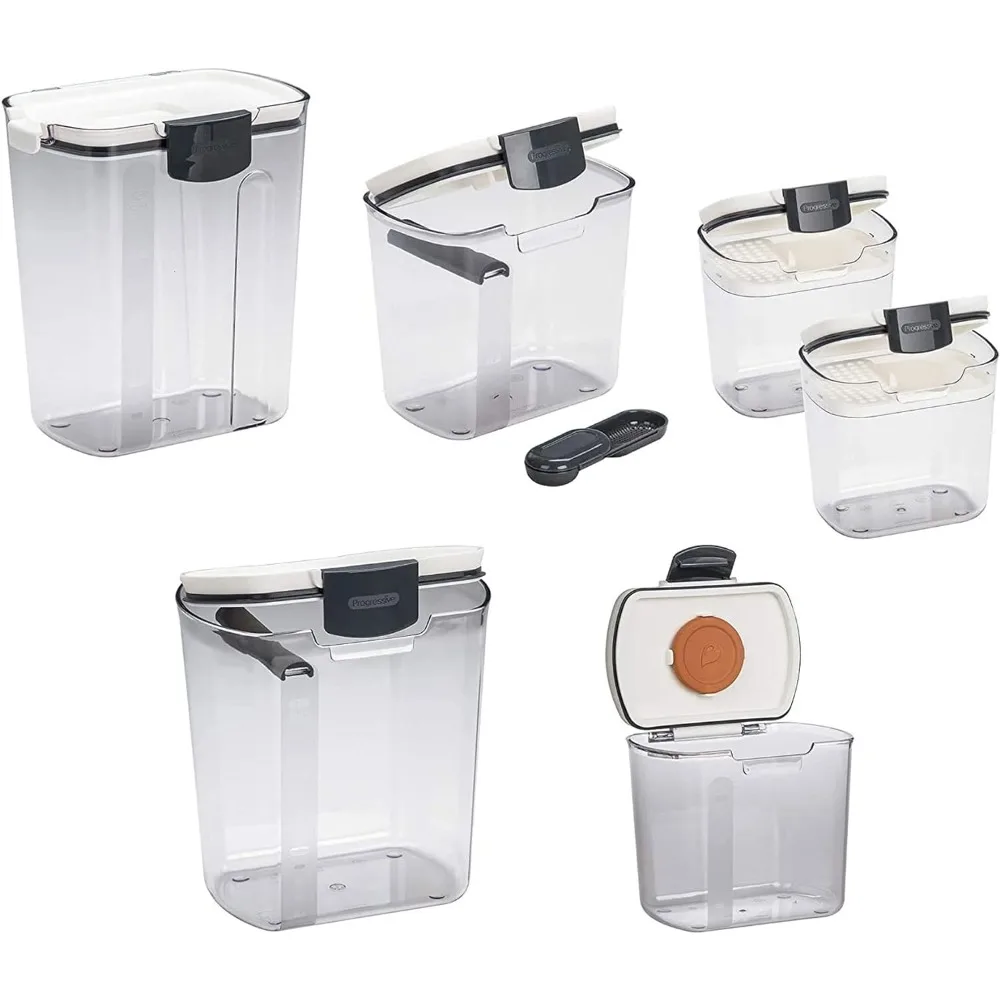 Storage Container, Airtight Food, Flour and Sugar Storages Containers Set, 6 Piece Storage Container