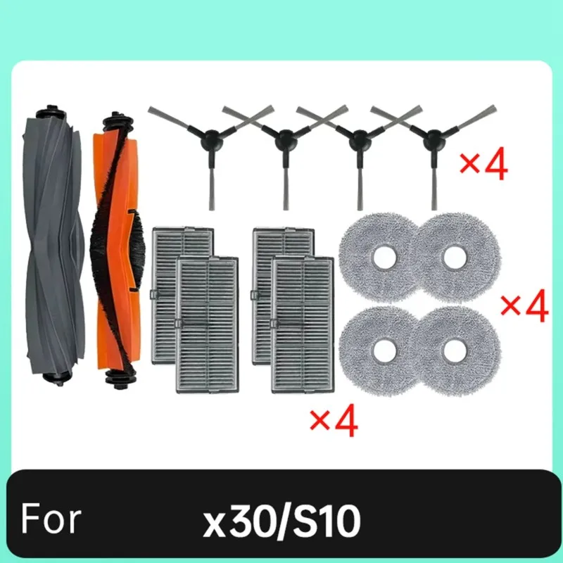 B47B-Main Brush, Side Brush, Filter, Mop, Dust Collection Consumables For Dreame X30/S10 Robot Vacuum Cleaner Accessories