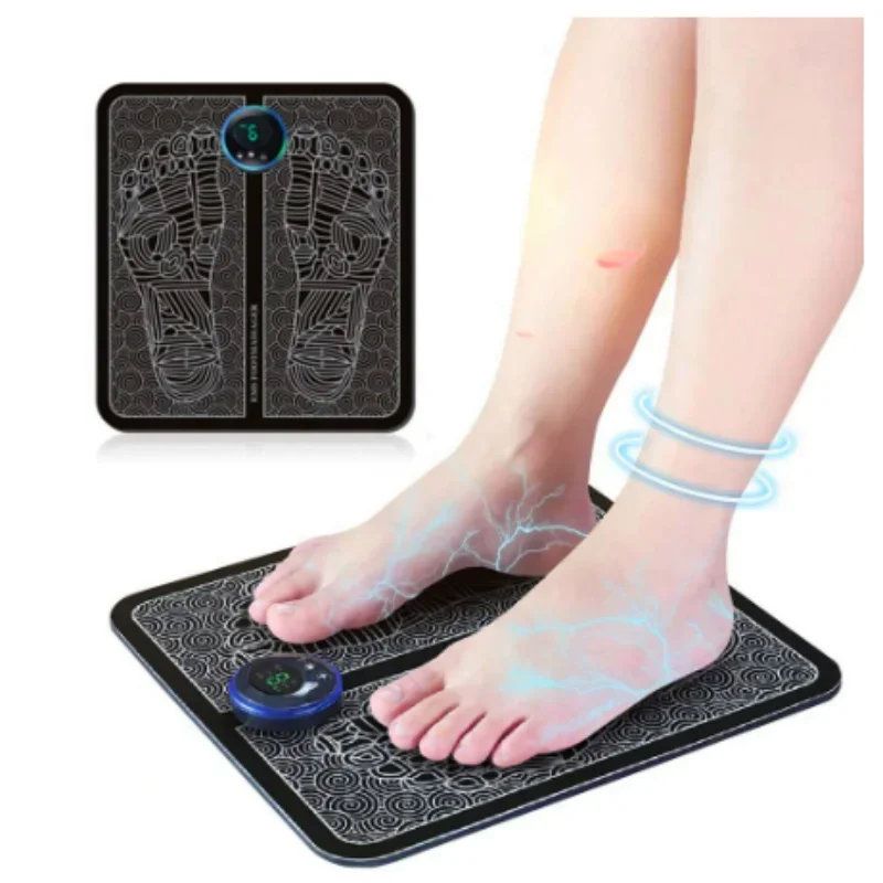 EMS Foot Massager Mat, Electric Muscle Stimulation, Foldable Portable Pedicure Device, Relief Pain, Relax Feet Acupoints Massage