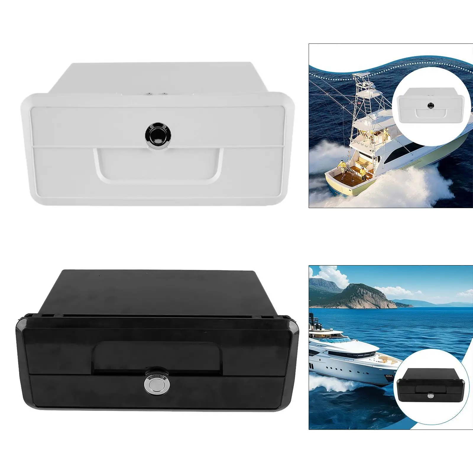 

Marine Boat Storage Box Boat , Lockable Yacht Storage Case, Organizer for Sunglasses Phones