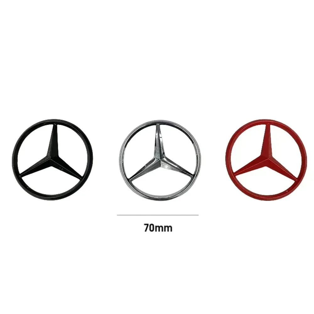 70mm 3D Metal Car Styling Engine Badge Decoration Hood Emblem Sticker for Mercedes Benz E C G M R S Class W176 W204 W212 GLC CLA