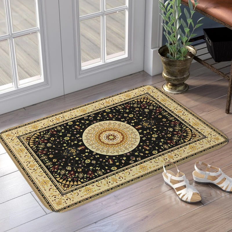 

Victorian Room Floor Carpet Slip-resistant Waterproof Bathroom Mat Hallway Balcony Bedroom Rug Soft Entrance Door Doormat