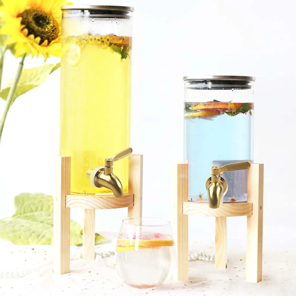 Drink Dispenser Spigot Champagne Stainless Steel Spigot Tap 16mm Replacement Spigot for Beverage Dispenser and Glass Jar Bottle
