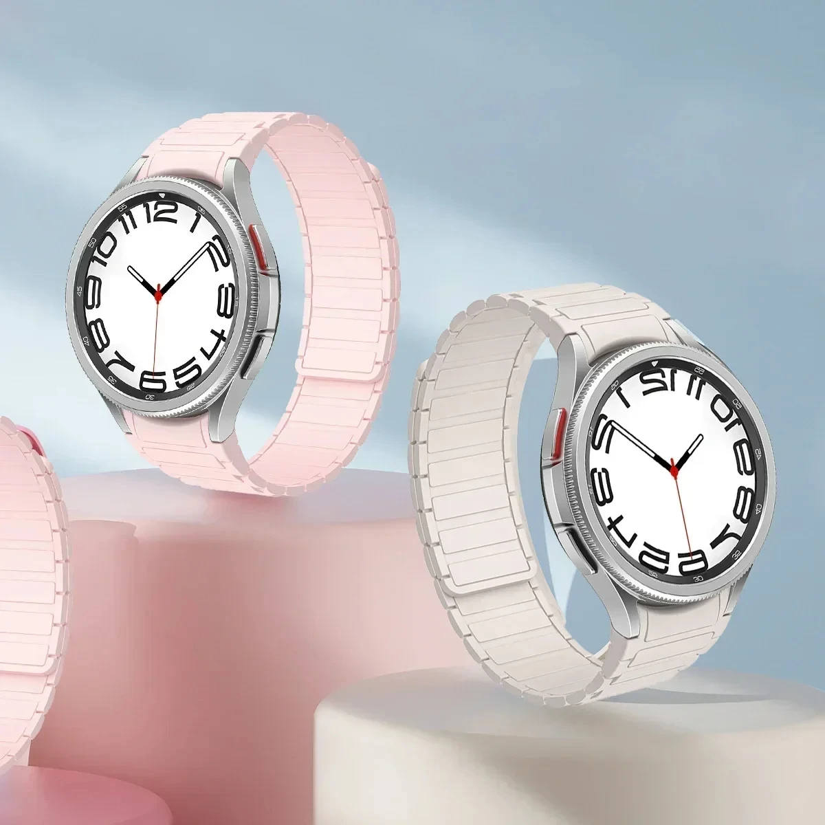 No Gaps Silicone Strap for Samsung Galaxy Watch 7/6/5/4 40 44mm 6 Classic 47mm 43mm Magnetic Bracelet Band Watch 5 Pro 45mm Belt