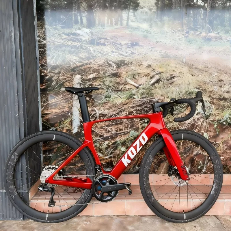 

Carbon Fiber Aero Road Bike 700C 24S Hydraulic Disc Brake Racing Bicycle For Men Women Adult Outdoor Sports Road Racing Cycling