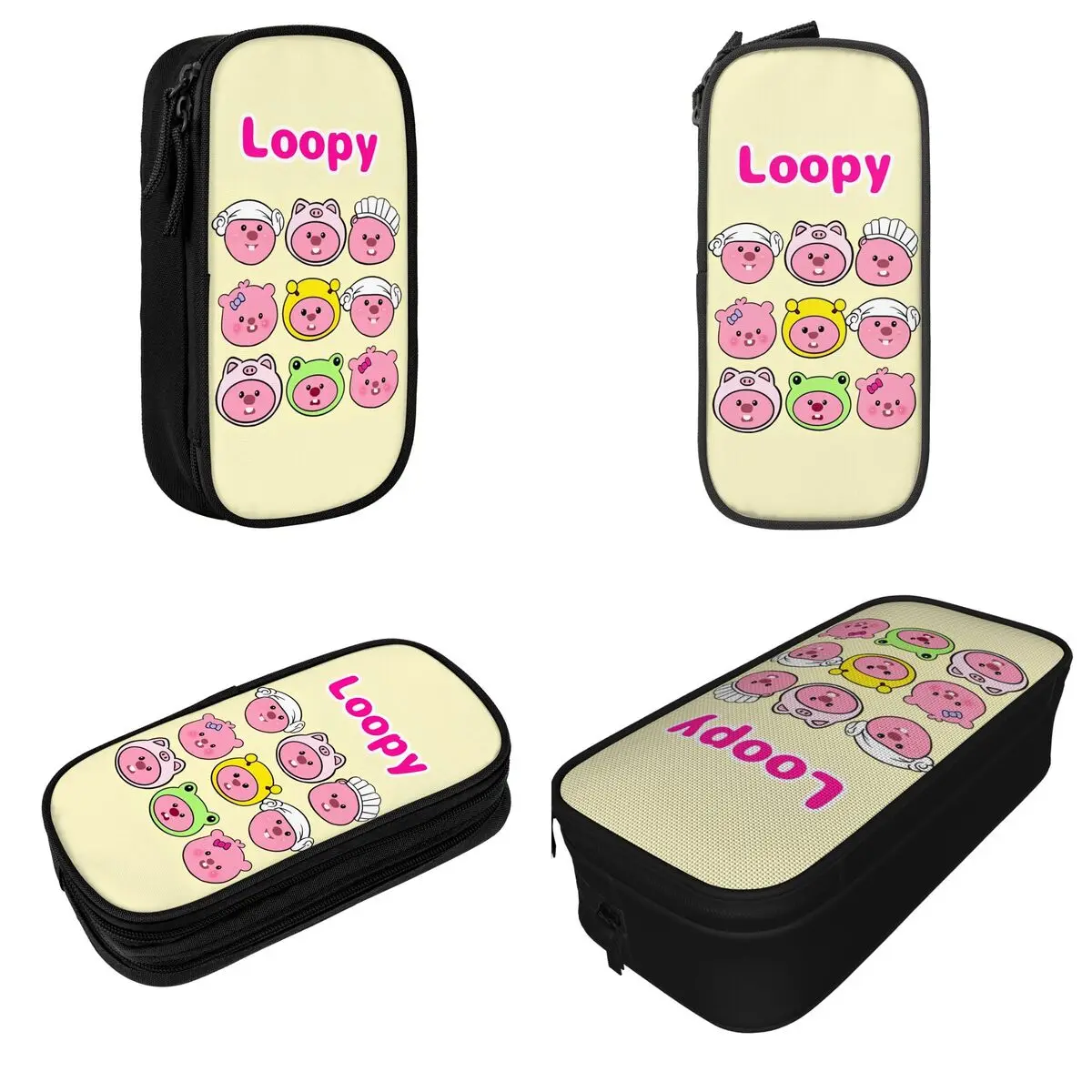 Zanmang Loopy Cartoon Cosplay Pencil Cases Cute Kawaii Pen Box Bag for Student Large Storage Students School Zipper Pencilcases