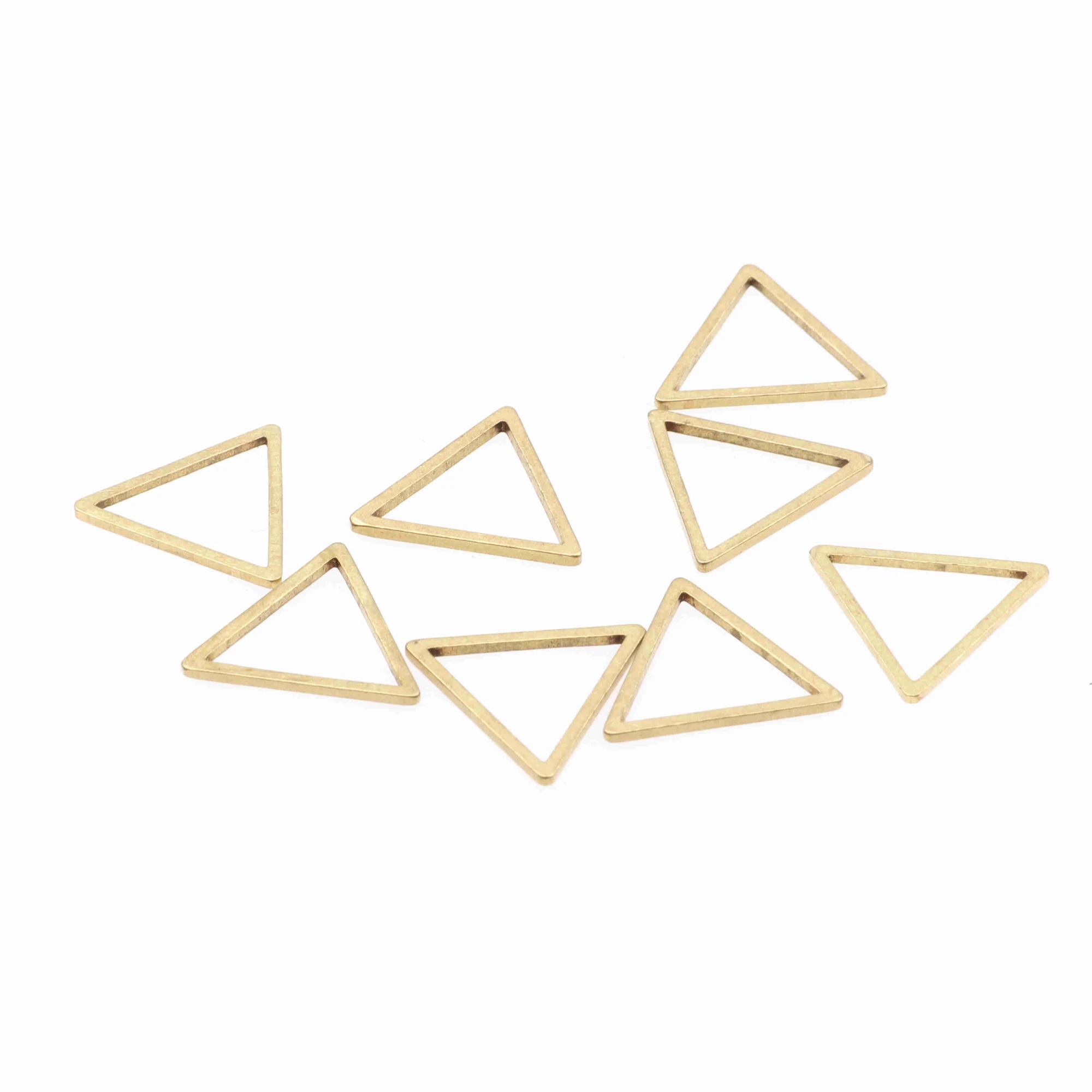 Hammered Brass Charms,Triangle connector,Findings Accessories For Diy Earrings Necklace Bracelet DIY Making,Jewelry Supplies