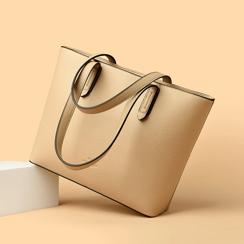 New High Quality Fashion Soft Leather Women\'s Bucket Bag Luxury Trendy Women Handbag Large Capacity Female Shopping Bags Wallet