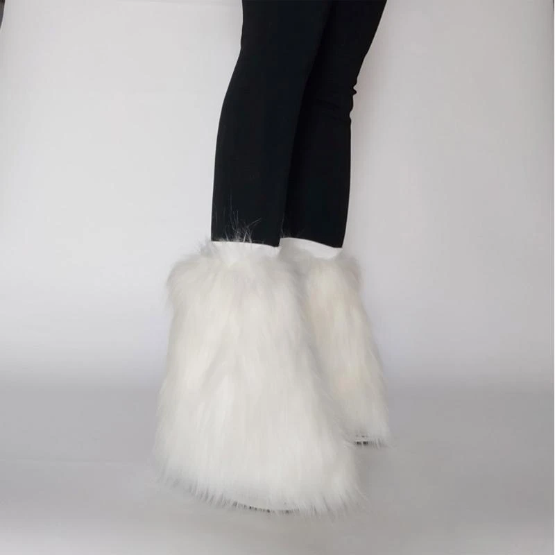 

Faux Furs Leg Warmer,Winter Warm Soft Fuzzy Leg Warmers Plush Boot Sleeves Boot Covers Carnivals Party Cosplay Costumes 15UB