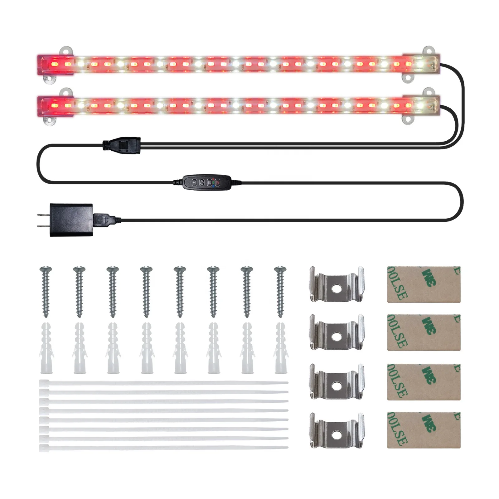 PhytoLamp-Temporizador de luz de espectro completo, barra de tubo LED de atenuación, lampara de cultivo USB de alta luminosidad para plántulas de plantas de interior, 3000K, 4000K