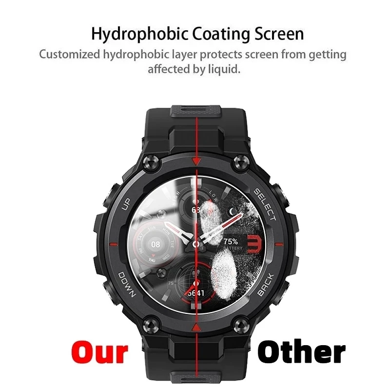 Tempered Glass For Amazfit GTR 4 Stratos Verge 2 3 Lite Screen Protector For Amazfit T Rex Pro 2 Protective Watch Glass Film