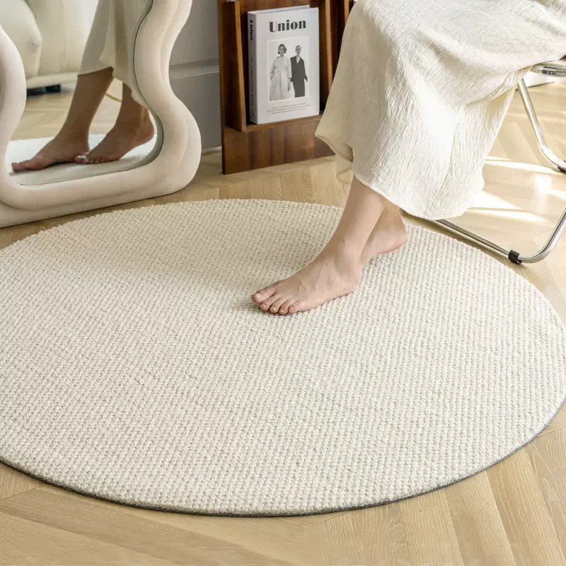 Wool Blend Round Carpets For Living Room Luxury Rugs For Bedroom Decoration Home Sofa Coffee Table Floor Mats Chair Area Rug