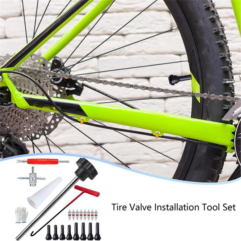 A11F-23Pcs Reifen Ventil Stem Puller Rohr Metall Reifen Reparatur Tools Kit Metall Auto Puller Rad Reifen Entferner Installer