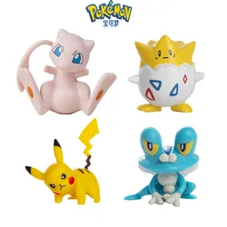 Pokemon Anime figürü toplu satın Lot Pikachu Pikachu Monster Mew Mewtwo karikatürler cep canavar eylem oyuncaklar modeli çocuklar doğum günü hediyeleri