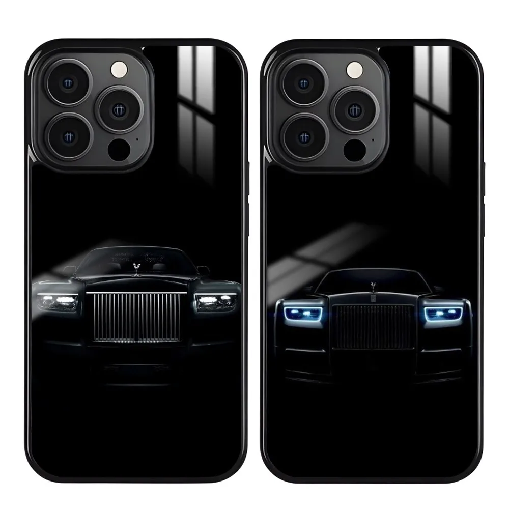 Luxury Car R-Rolls-Royce Phone Case For iPhone 16 15 14 13 12 11 Pro Max Plus Mini Magnetic Magsafe Wireless Charging Cover