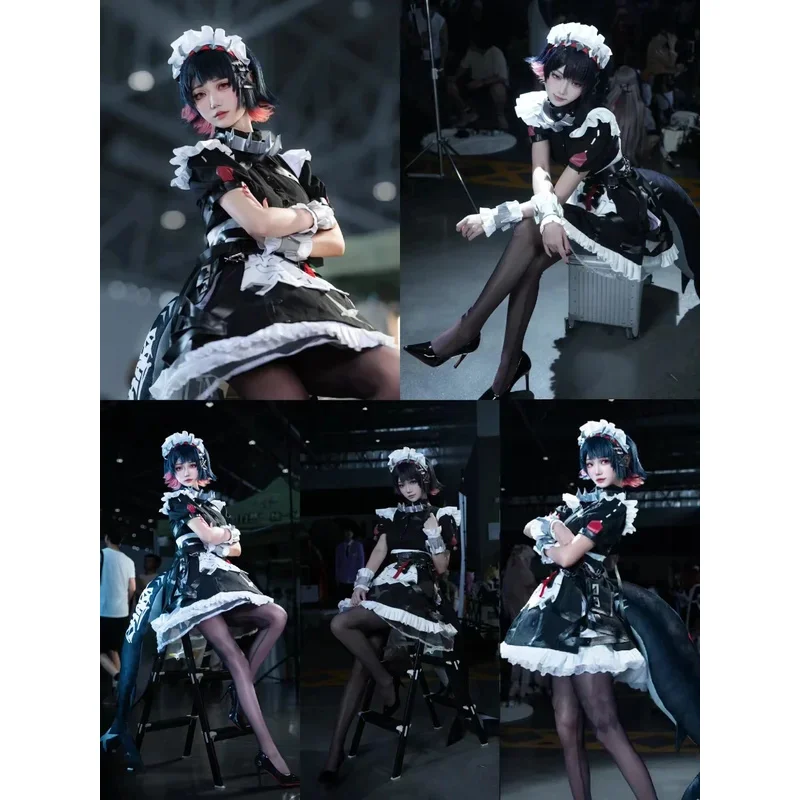 2025 aaa Zenless Zone Zero Props ZZZ Joe أزياء تنكرية فستان ذيل شعر مستعار مجموعة كاملة من Ellen