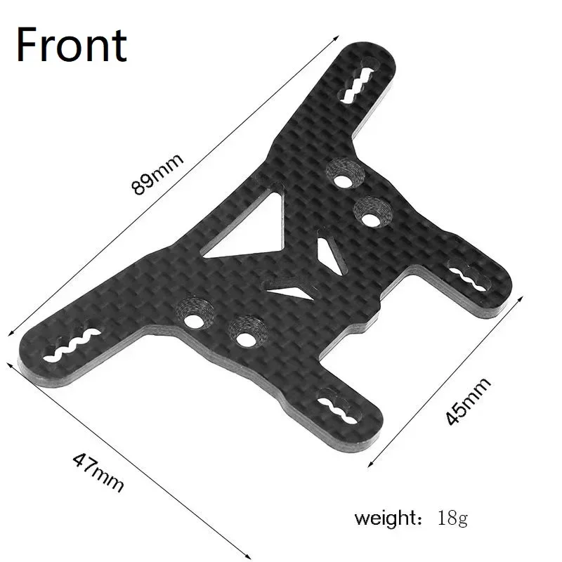 Plaque de tour d'amortisseur avant et arrière en Fiber de carbone PigRC pour Tamiya XV02 XV-02 Pro 58707 1/10 RC voiture mises à niveau pièces accessoires