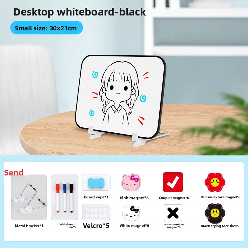 Magnetic Mini Writing Board Home Blackboard Erasable Live Prompt Board Handheld Stand Small Whiteboard Writing Pad