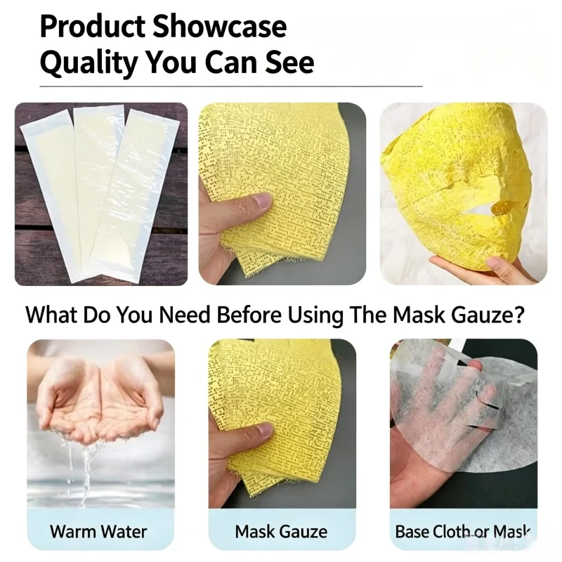 Mummy Modeling Bandage Mask Professional Facial Lifting Wrap Gauze Contour Sculpting Mask for Beauty Salon SPA & Home Use