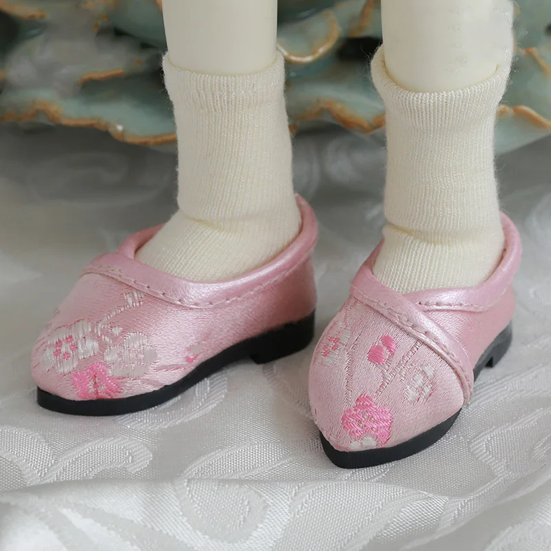 

BJD Doll shoes suitable for 1/6 size doll ancient womens pink cloth 1/6 shoes for girl doll accessories