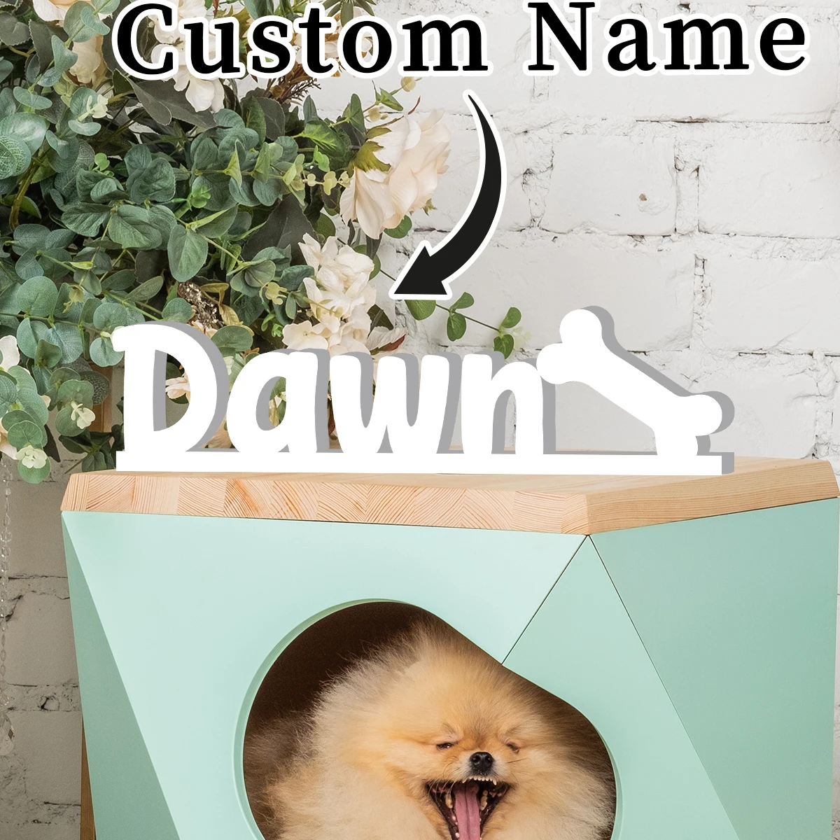 1pc Custom bone PVC Ornament,DIY Paintable,Bedroom Living Room Table Wall Decor,Wedding Birthday Anniversary Graduation Gift - view 3
