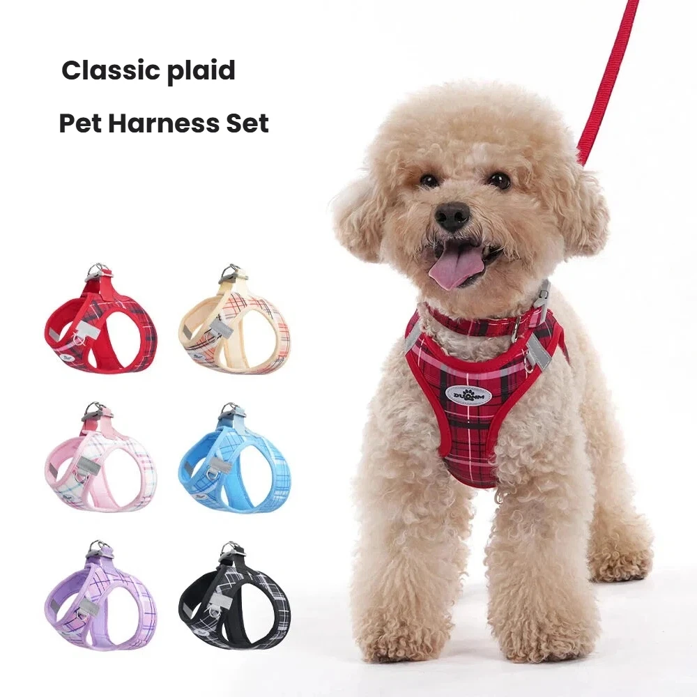 No Pull Dog Harness - Verstellbares Anti-Zug Hundegeschirr-Set mit Krawatte -
