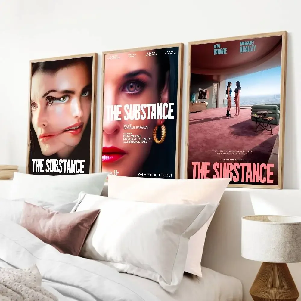 2025 New Poster Modern Horror Thriller Satire Movie The Substance Print Canvas Painting Wall Art Pic