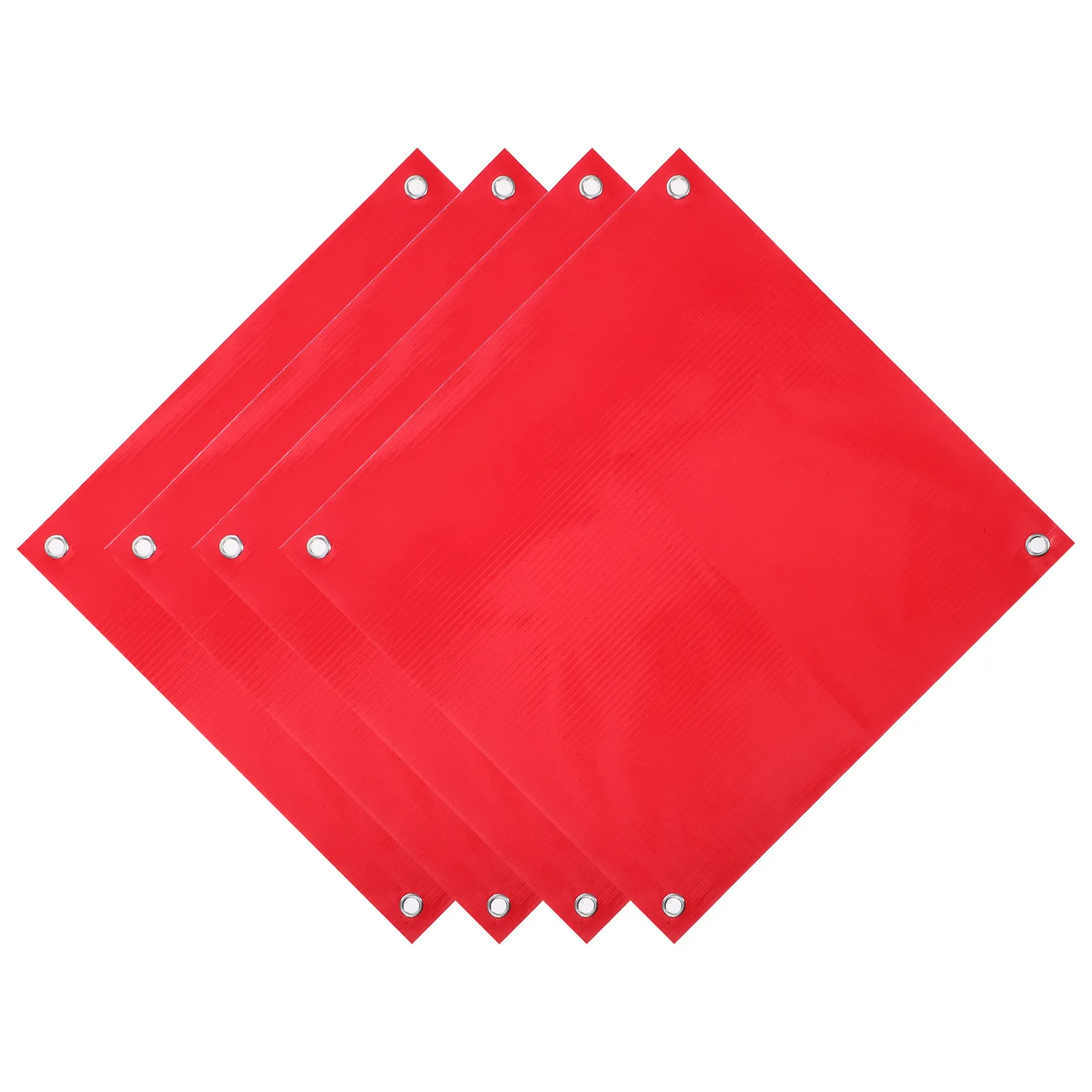 4Pcs PVC Traffic Safety Flag Sturdy Fade-Resistant Plastic Warning Flag Versatile Use in Construction Sites Traffic Control