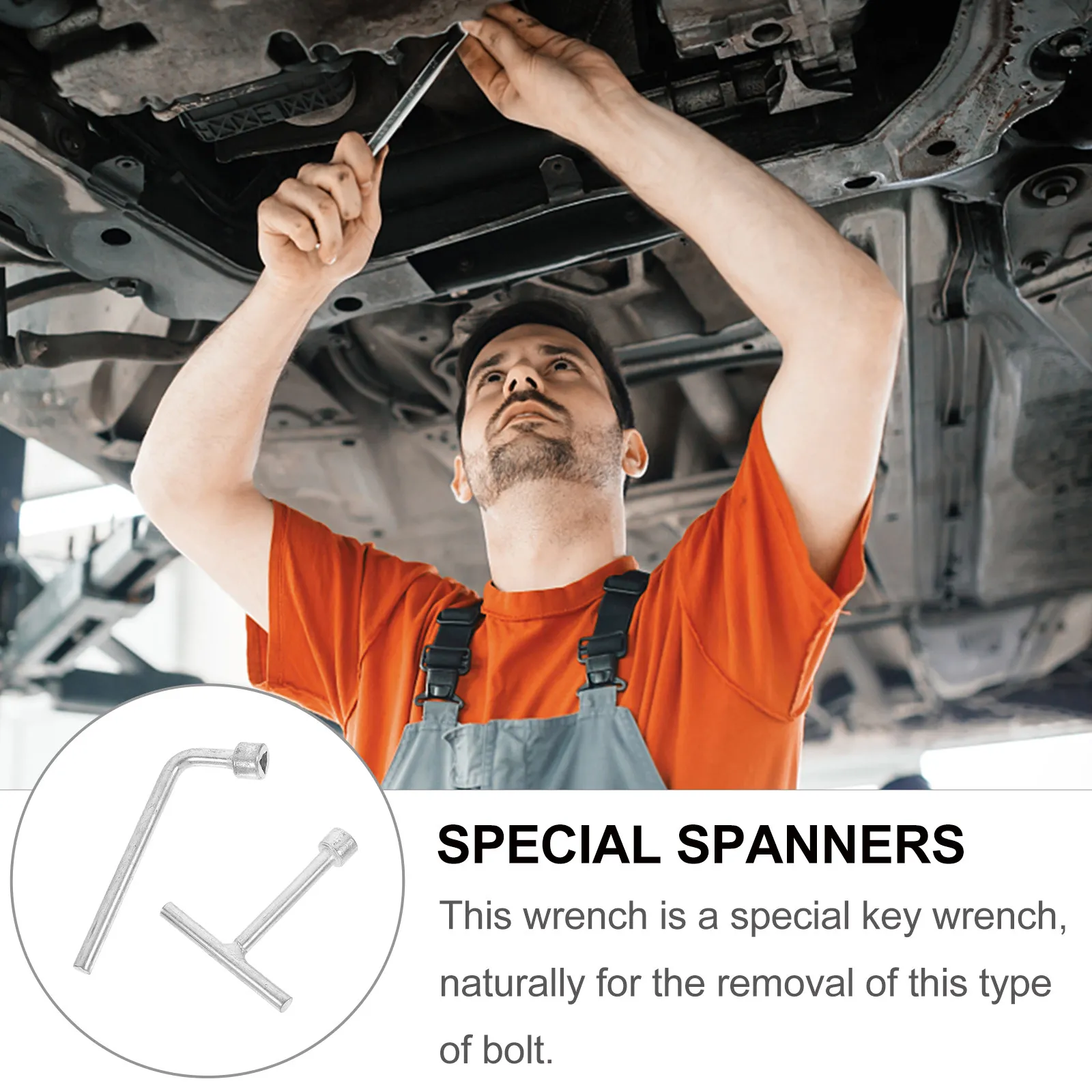 2Pcs Stainless Steel Triangle Head Anti-Theft Screw Wrench Set – Heavy-Duty Rust-Resistant Spanner for Street Lamps