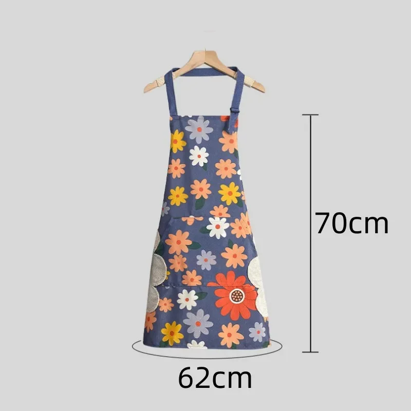 Cotton Canvas Fashion Waterproof Apron Kitchen Aprons for Women Men Cooking Female Adult Waist Thin Breathable Male Work