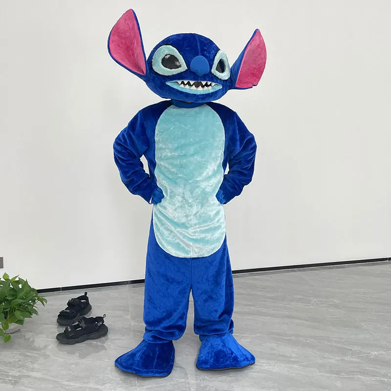 Blue Lilo & Stitch Mascot Costume Disney Cartoon Character Advertising Fancy Dress Animal Carnival Party Cosplay Suits