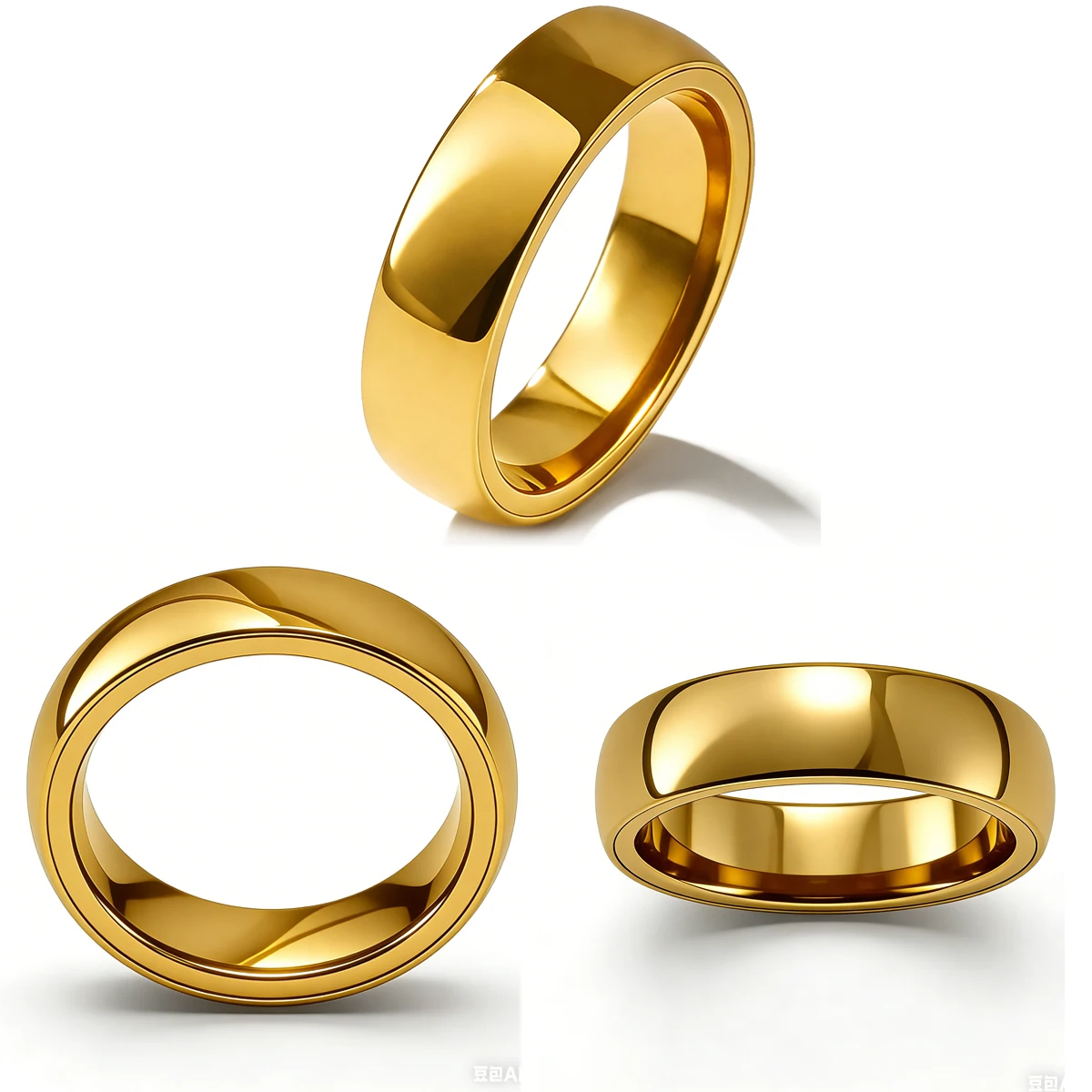 حلقة سيراميك ذهبية Ntag216 NFC، ملحق ذكي قابل للبرمجة 888 بايت لتخزين URL الشخصي، يدعم IOS أو Android