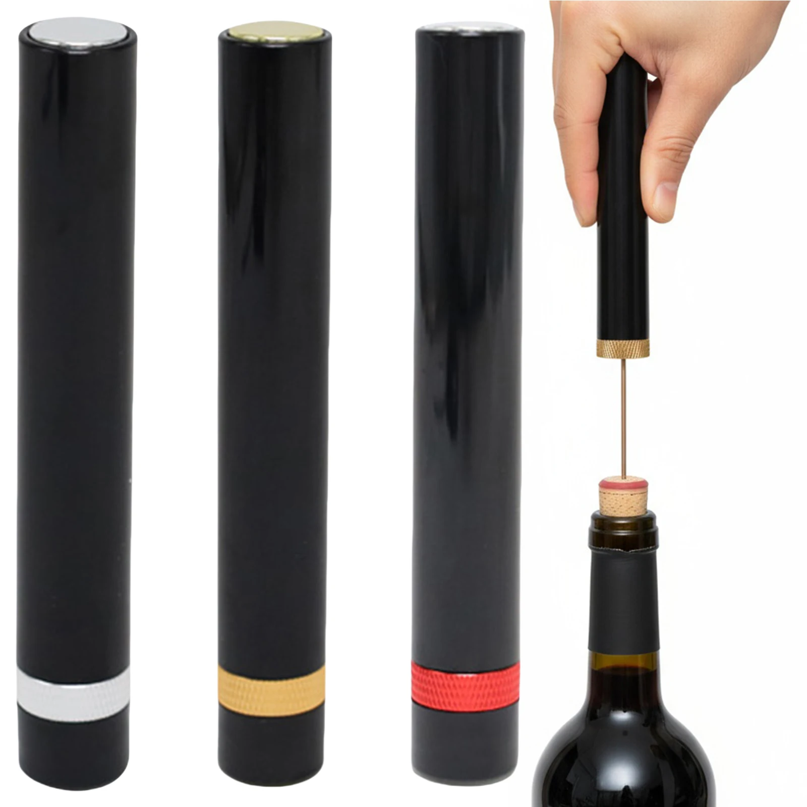 Sacacorchos de Aire a Presión Tipo Aguja de Acero Inoxidable para Botellas de Vino, Herramienta de Bar/Cocina