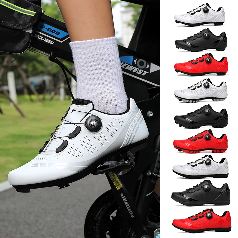 

Unisex Mountain Bike Shoes With Lock Outdoor Trail Road Cycling Shoes Bicycle Racing Riding Sneakers Sports 3 Types for Choosing