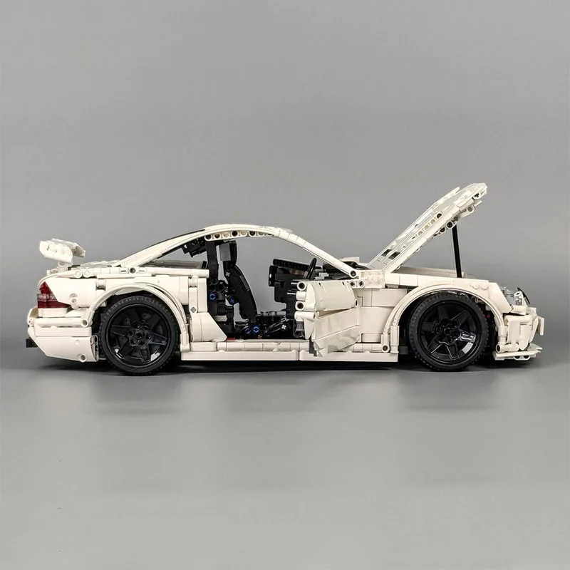 Modèle de voiture de ville MOC briques de construction SL65 blanc vitesse voiture de sport technologie modulaire cadeaux vacances assembler enfants jouets costume