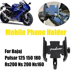 For Bajaj Pulsar 125 150 180 Rs200 Ns 200 160 Motorcycle Accessories Mirror Handlebar Mobile Phone Holder GPS Stand Bracket