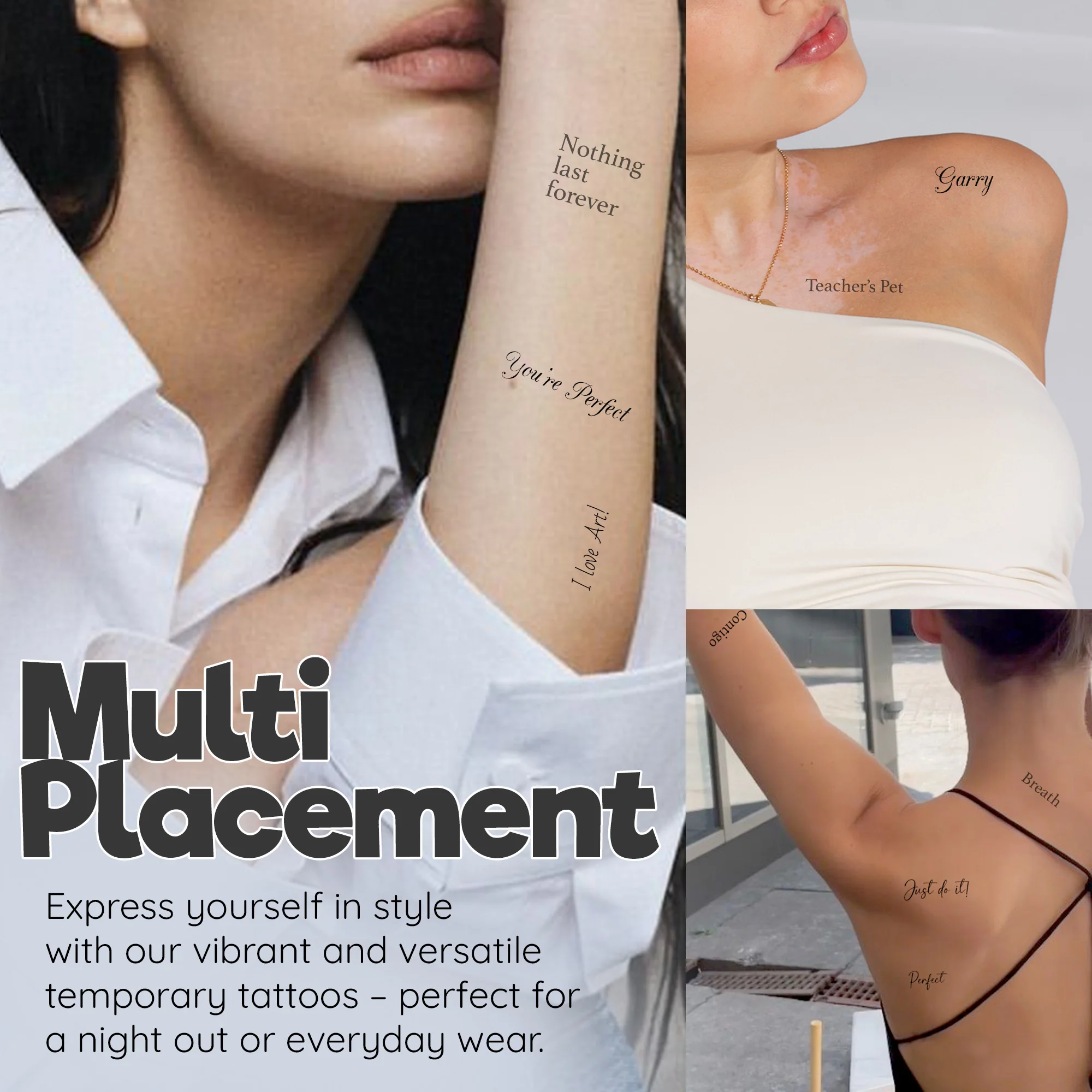 Custom Temporary Tattoo of Text Fake Personalized Name Tattoo Stickers for Wedding Cosplay Company Logo Hen Party, Pets