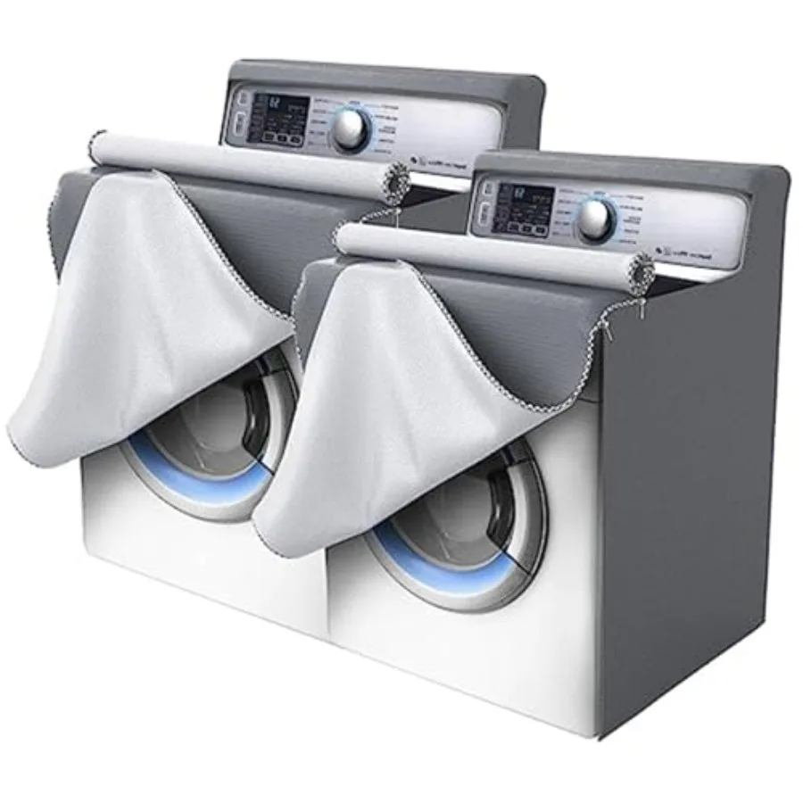Outdoor Washing Machine Cover, Washer/Dryer Cover Suit Most Top Load or Front Load Waterproof Suncreen Dustproof All Weather Pr