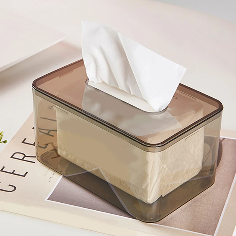 Transparent Tissue  Design Tissue Box Holder For Toilet Home Office Towel Napkin Paper Dispenser Tissue Holder