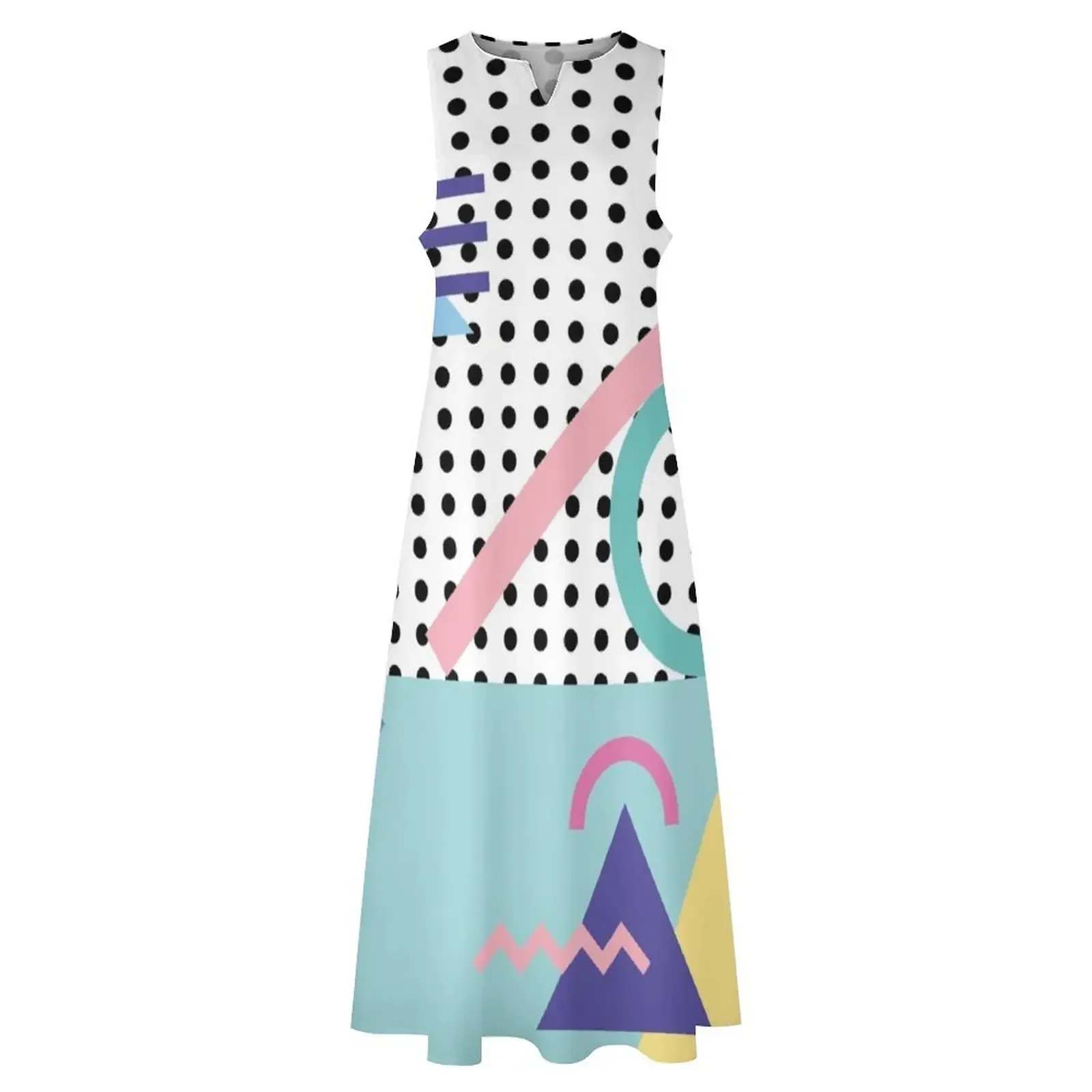 Memphis Pattern 5 - Retro 80s / 90s Long Dress Woman dresses dresses for womens luxury woman party dress Dress