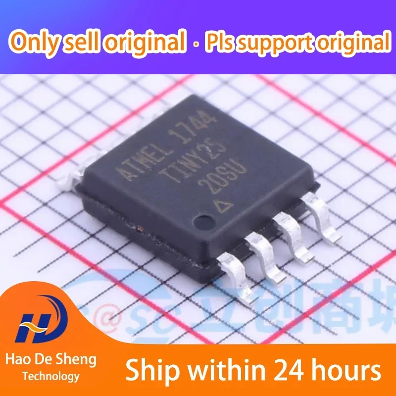 

10 шт./лот ATTINY25-20SU ATTINY25 логотип: TINY25 SOP8 новый оригинальный на складе